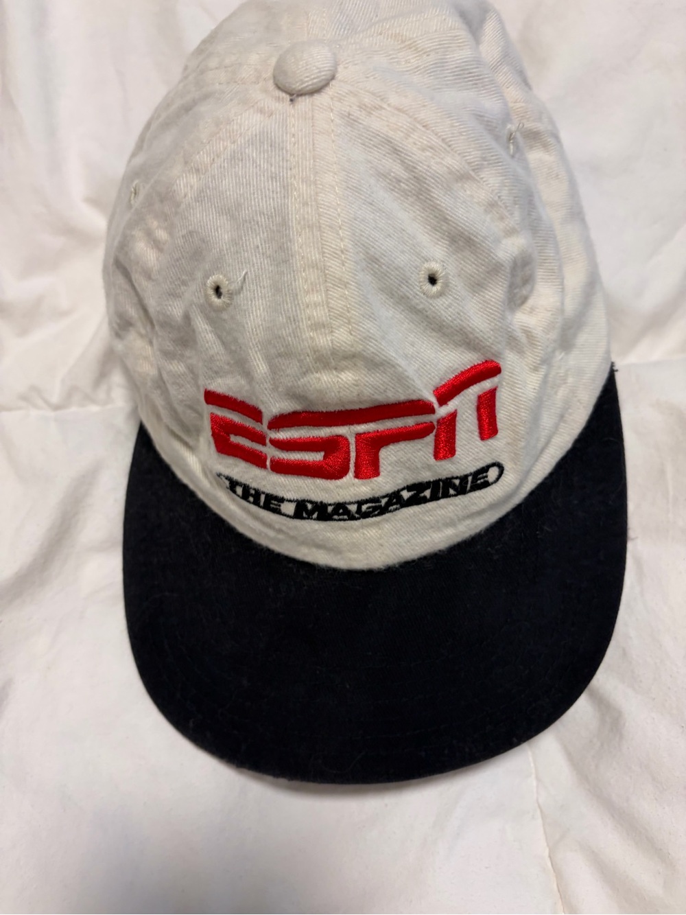 ESPN The Magazine White and Black Baseball Cap